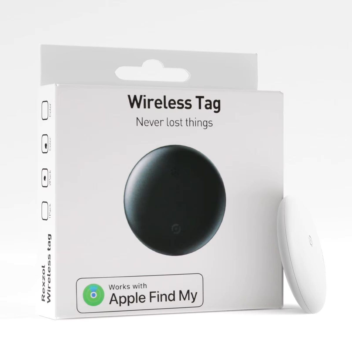 2-Pack Apple Find My Tracker Tag – Bluetooth Luggage Tracker & Key Finder for iPhone, Bags, Wallets, Pets & Travel