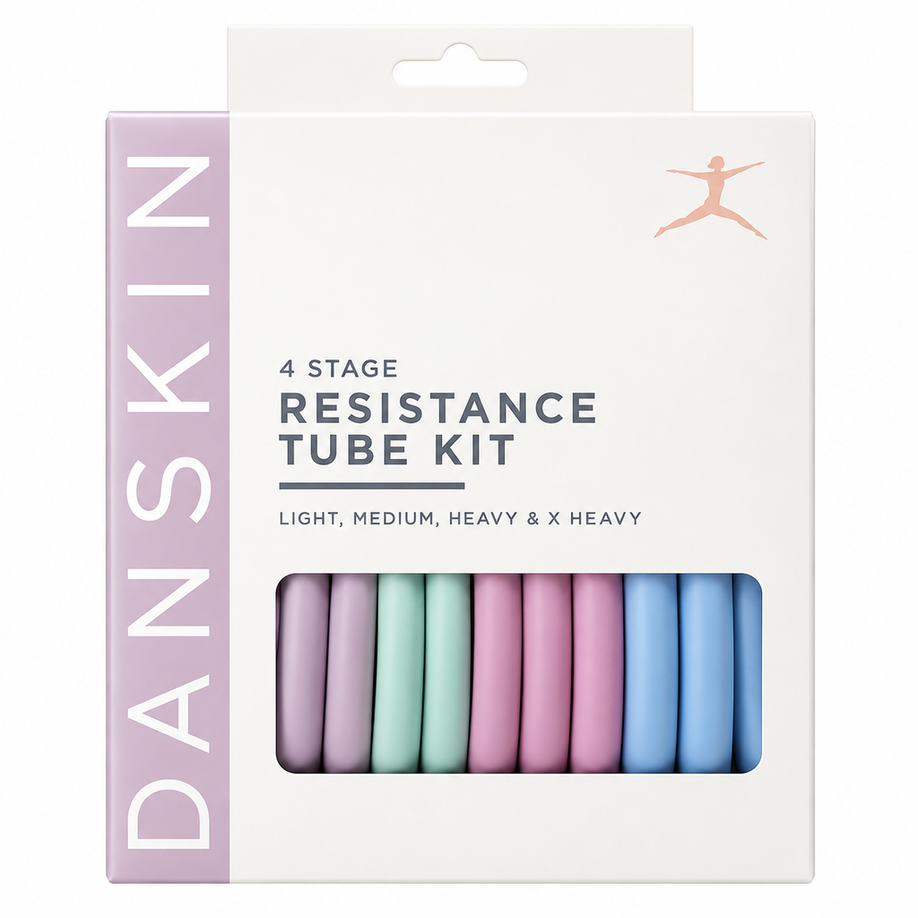 Danskin 4-Stage Resistance Tube Kit with Handles – Full Body Workout Set