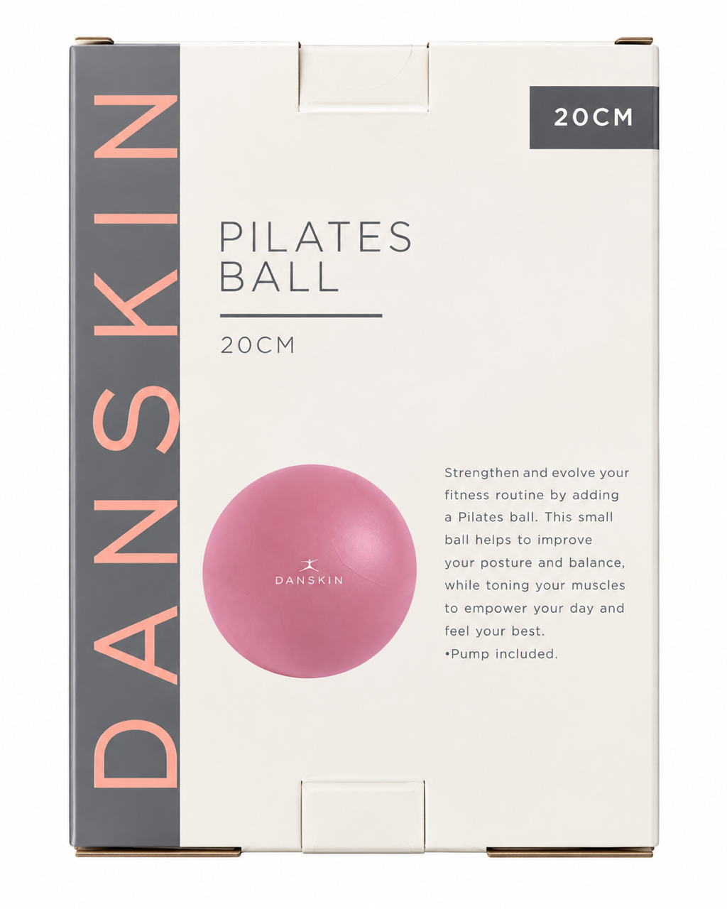Danskin 20cm Pilates Ball with Pump – Core, Balance & Yoga Exercise Ball