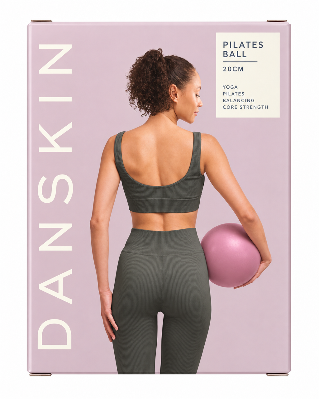 Danskin 20cm Pilates Ball with Pump – Core, Balance & Yoga Exercise Ball