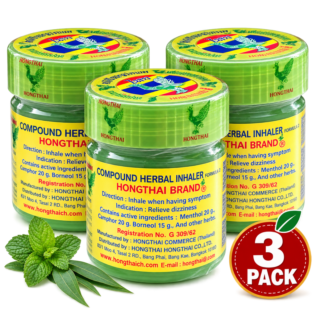 Hong Thai Herbal Aromatherapy Inhaler (Pack of 3)
