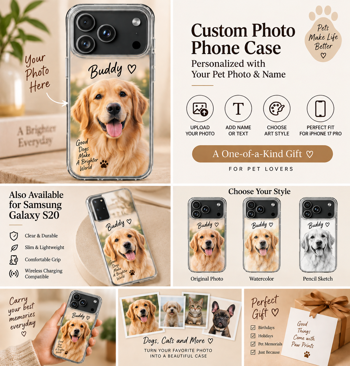 Custom Photo Phone Case | Personalized Case with Your Photo & Name