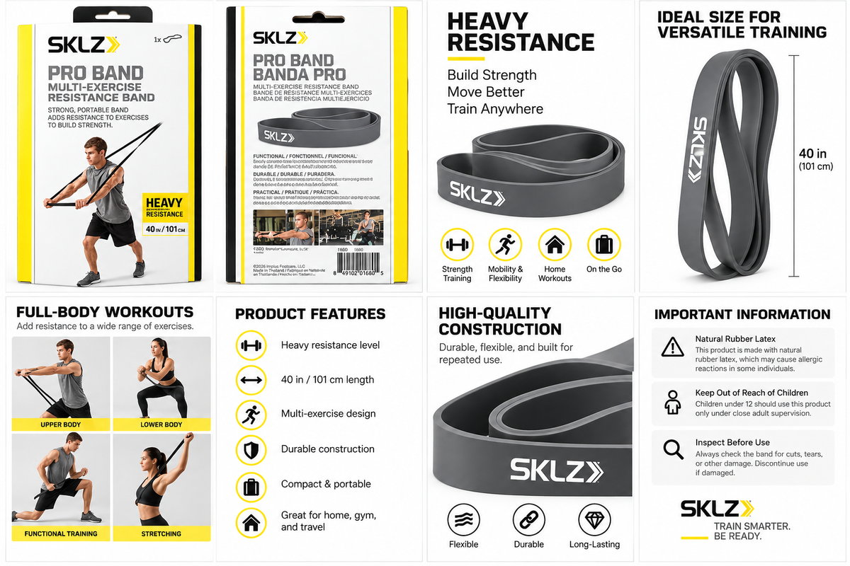 SKLZ Pro Band Heavy Resistance Band – 40" Multi-Exercise Workout Band